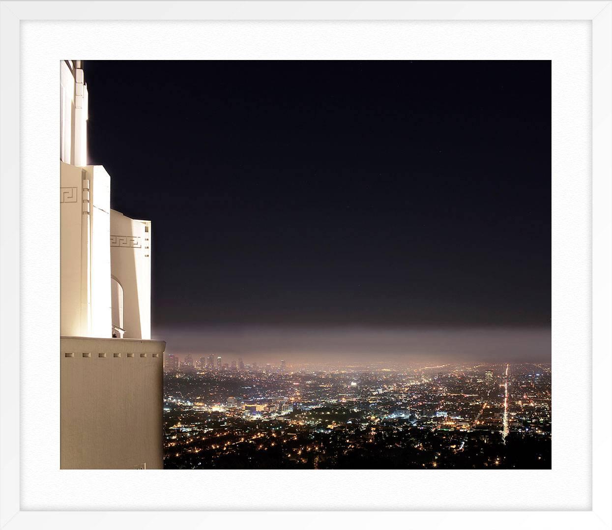Los Angeles, Griffith Observatory 2 - Black Landscape Print by Ludwig Favre