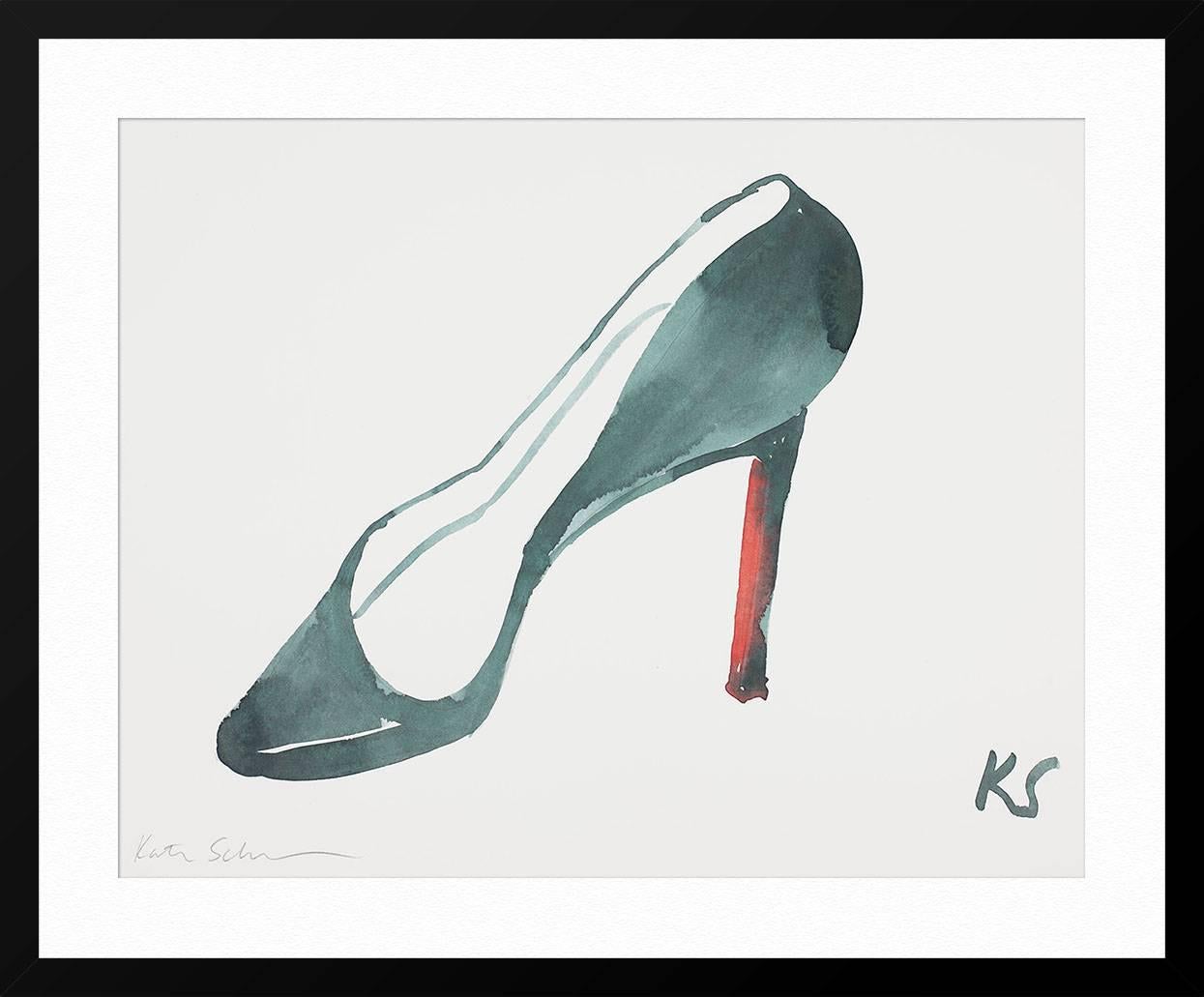 Louboutin - Gray Still-Life Print by Kate Schelter