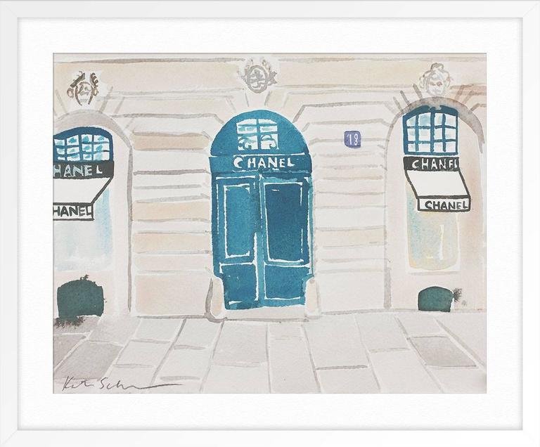 Paris - Gray Print by Kate Schelter