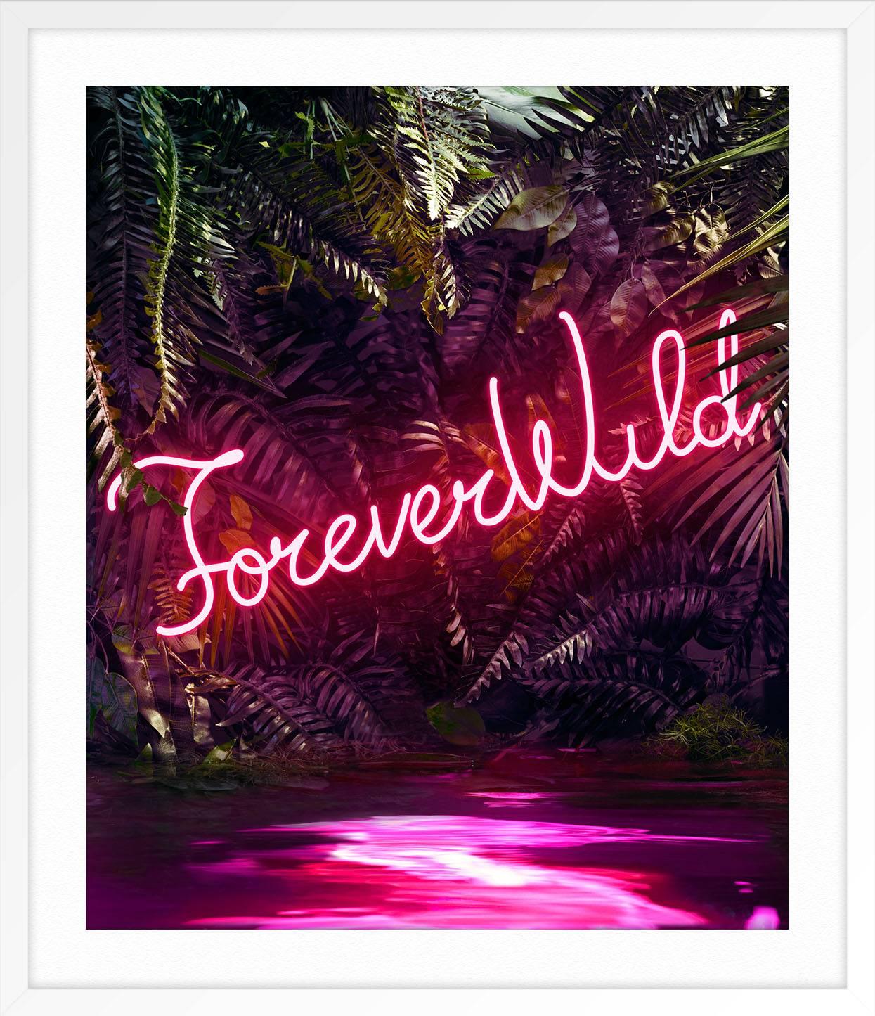 Disco in the Jungle: Forever Wild - Black Abstract Print by Yee Wong
