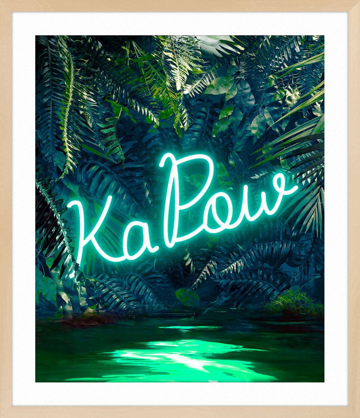 Disco in the Jungle: Ka Pow - Blue Abstract Print by Yee Wong