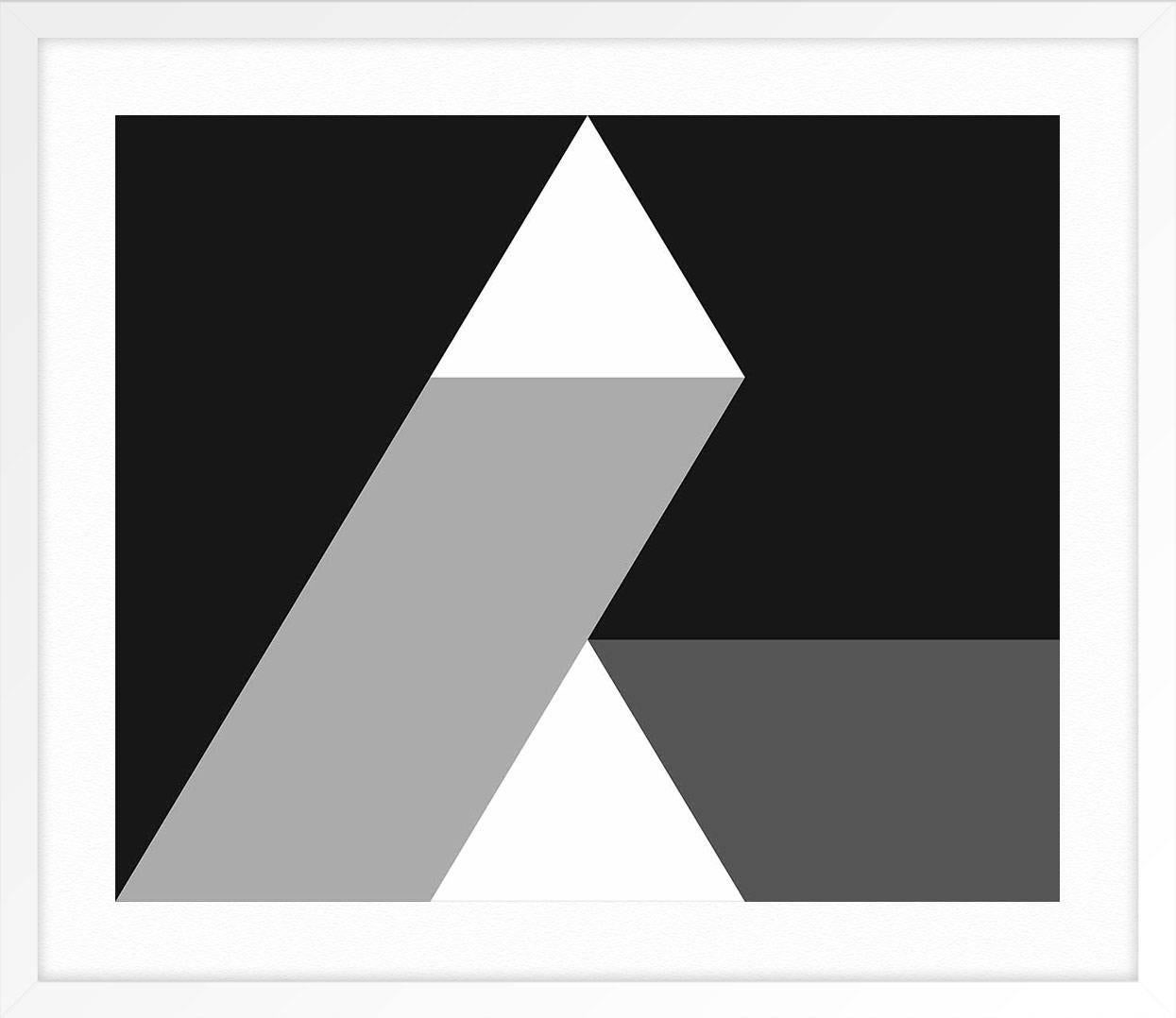 Geometric 4 - Black Abstract Print by Gary Andrew Clarke
