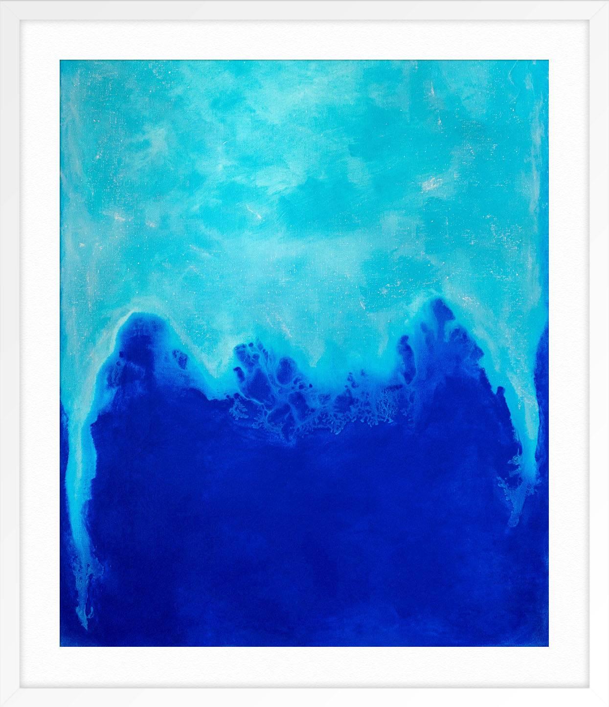 The Triton Mystery - Blue Abstract Print by Joe Papagoda