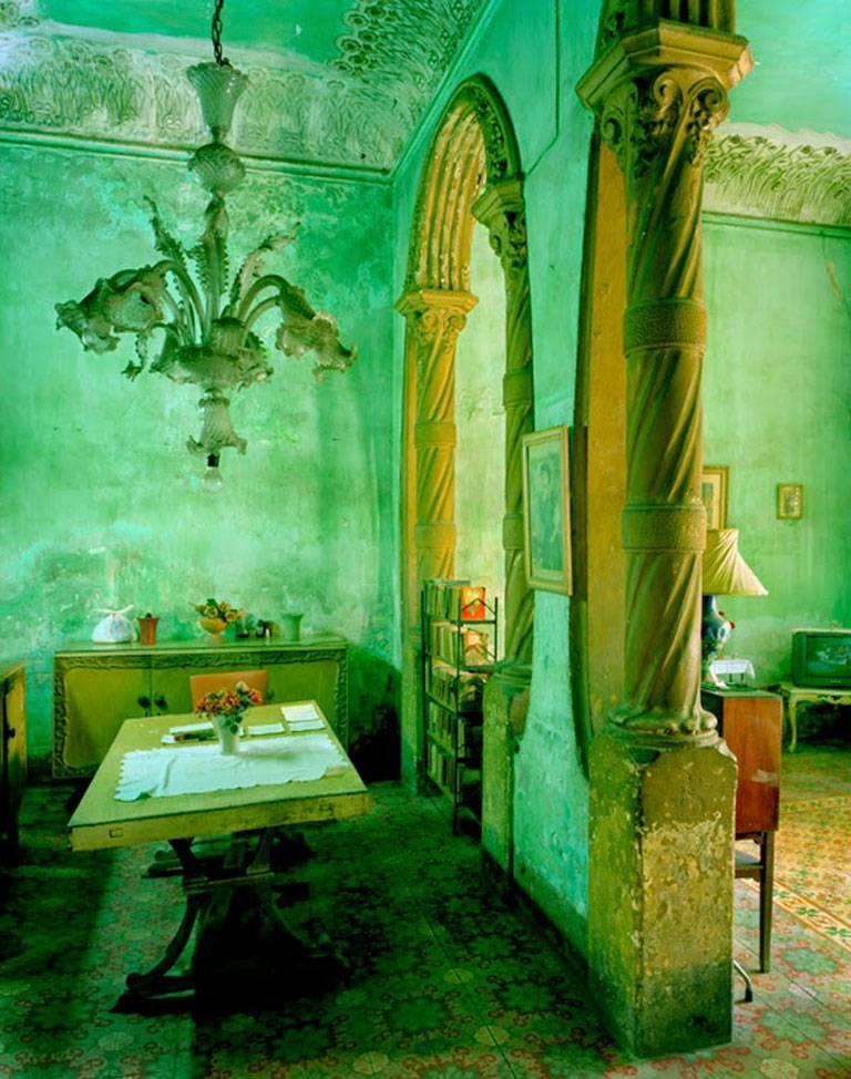 Michael Eastman Color Photograph - Green Dining Room