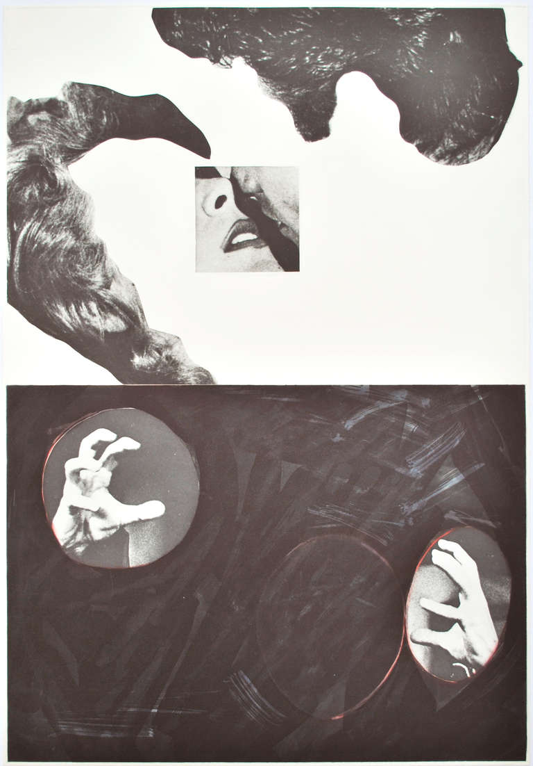 Kiss, Hair, Hands - Print by John Baldessari