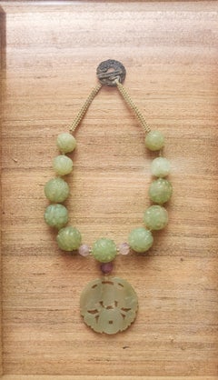 Carved Jadeite Beaded Necklace