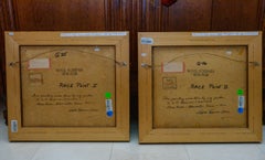 "Race Point" Diptych (two framed seascape paintings"
