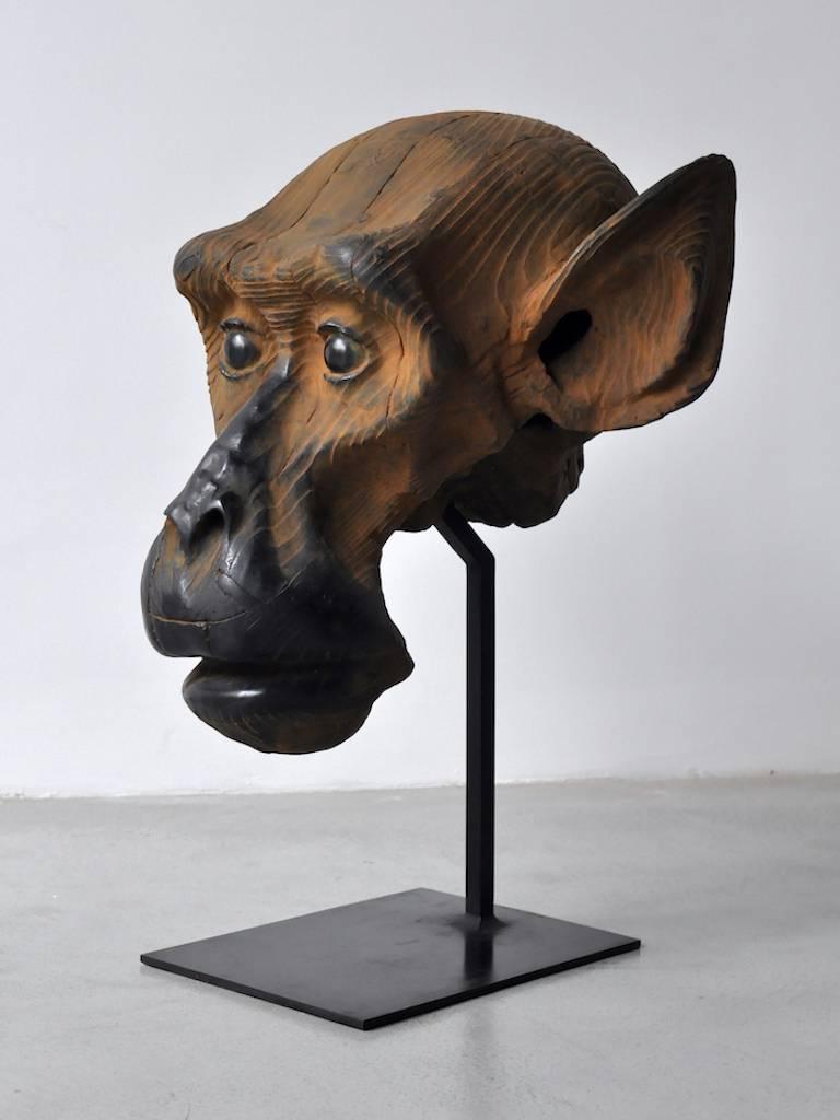 Quentin Garel Figurative Sculpture - Study of Macaque II