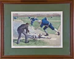 Vintage 1885 NY Giants vs. Chicago Baseball Scene "The Winning Run, How is it, Umpire?"