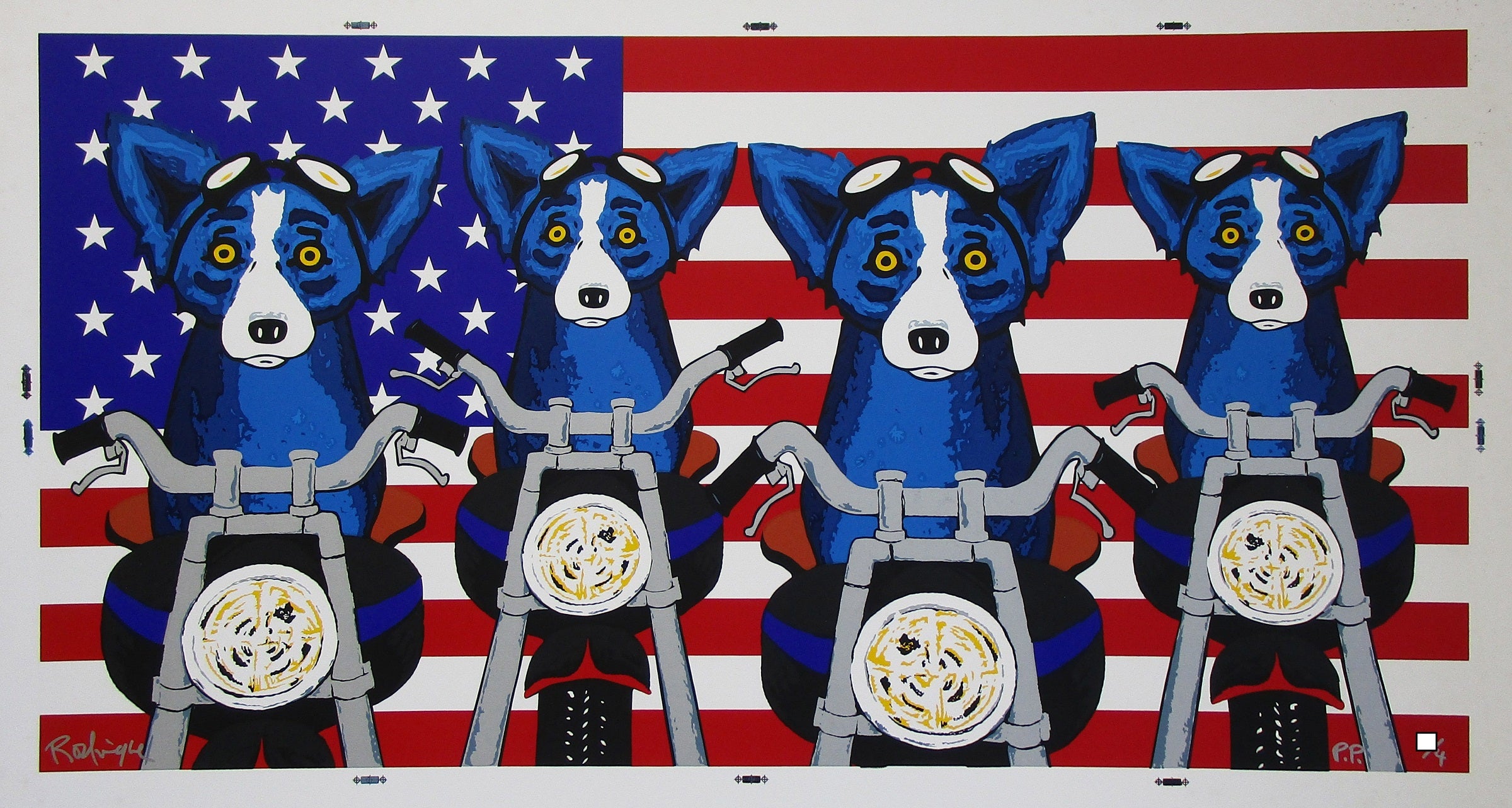 George Rodrigue Easy Riders Signed Silkscreen Print Blue Dog For Sale At 1stdibs Click here to learn more! 1stdibs