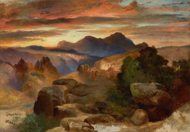 Thomas Moran - Sunset, Painting For Sale at 1stdibs