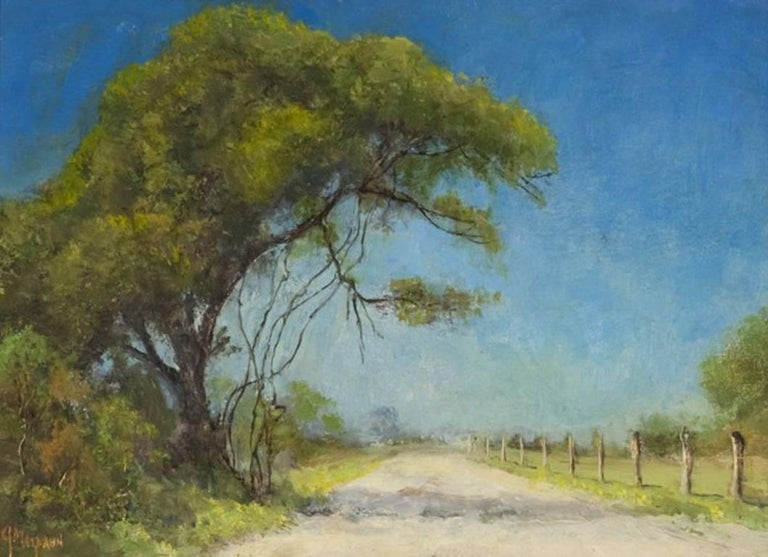 Jerry Malzahn Landscape Painting - Road near Blanket Creek, Texas