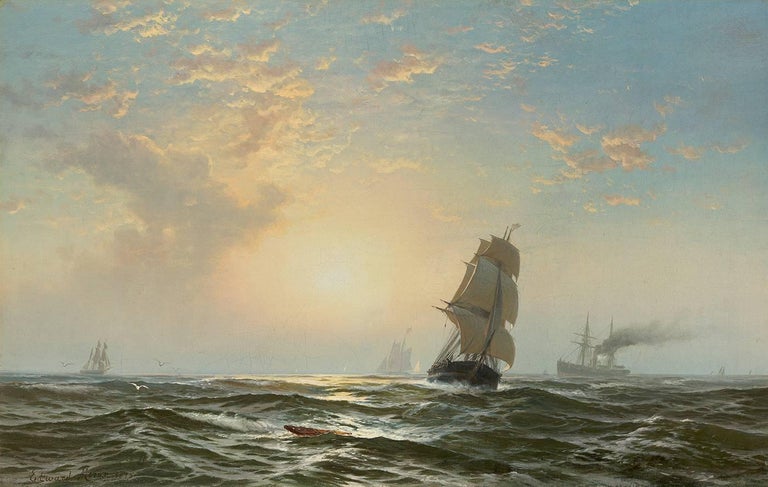 Edward Moran Landscape Painting - Seascape