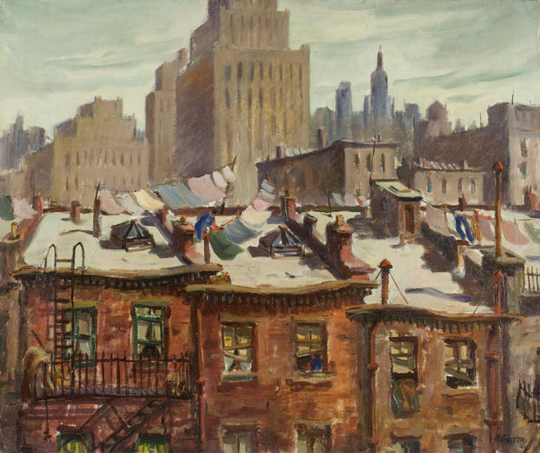 Henry Martin Gasser Manhattan Monday, Painting at 1stdibs
