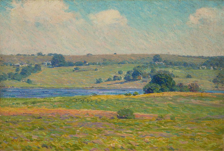 Edward Herbert Barnard Landscape Painting - Mystic River Valley