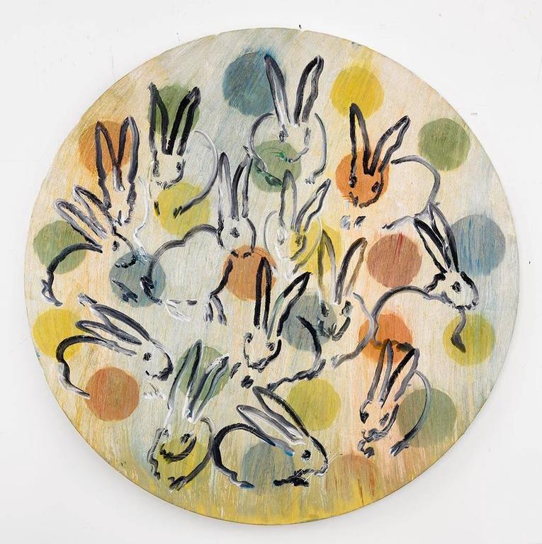 Hunt Slonem Rabbit Hunt Slonem - Bunnies in the Round For Sale at 1stDibs