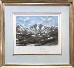 Lochnagar - Signed Lithograph, Royal Art, Scotland, Mountains, watercolour