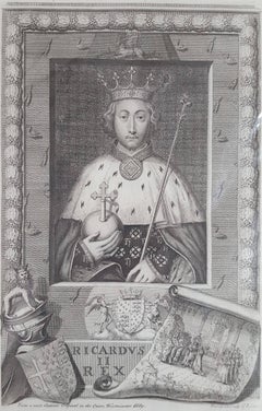 King Richard II /// Old Masters British Royal Family Portrait Engraving Art