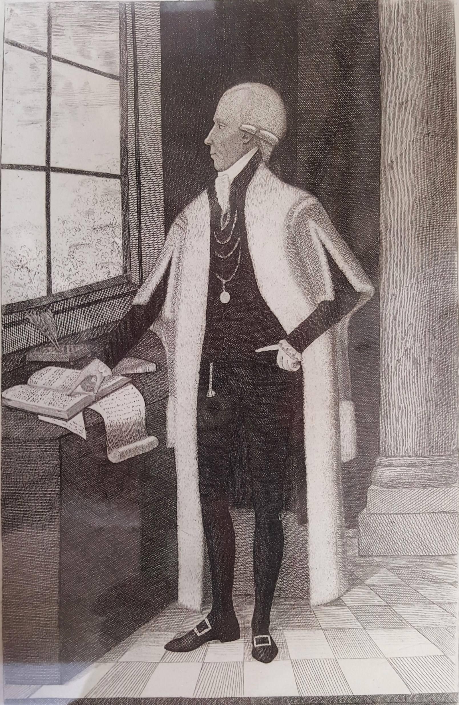 John Kay Portrait Print - Sir James Sterling