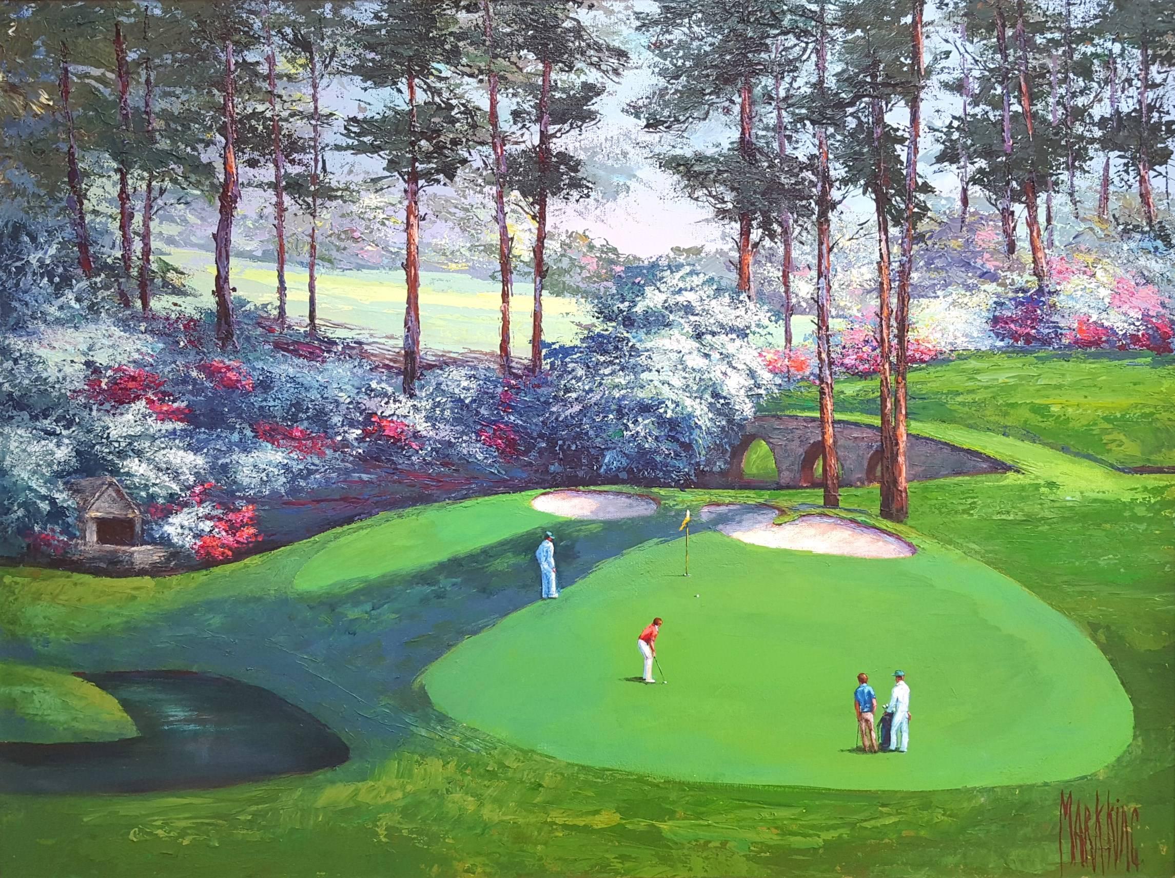 Amen Corner, Augusta National Golf Club – Painting von Mark King