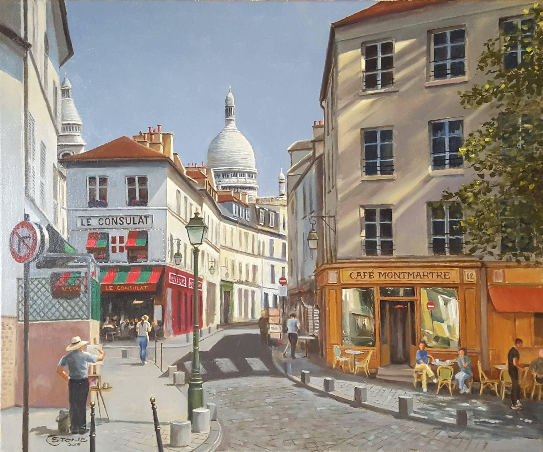 Christopher Stone Landscape Painting - Montmartre, Paris