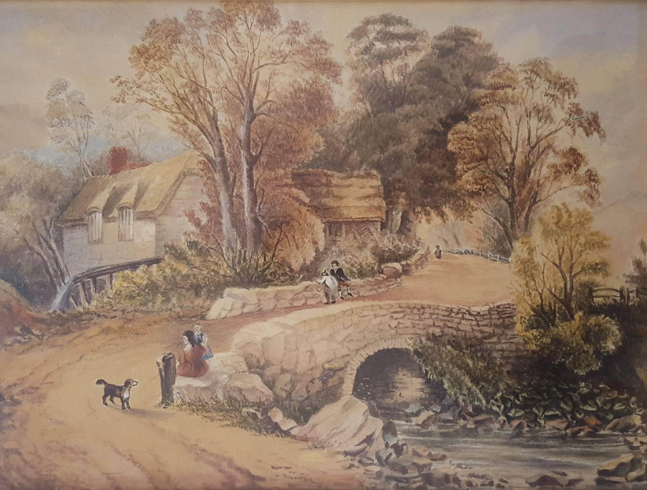 William Collingwood Smith Landscape Art - The Old Bridge