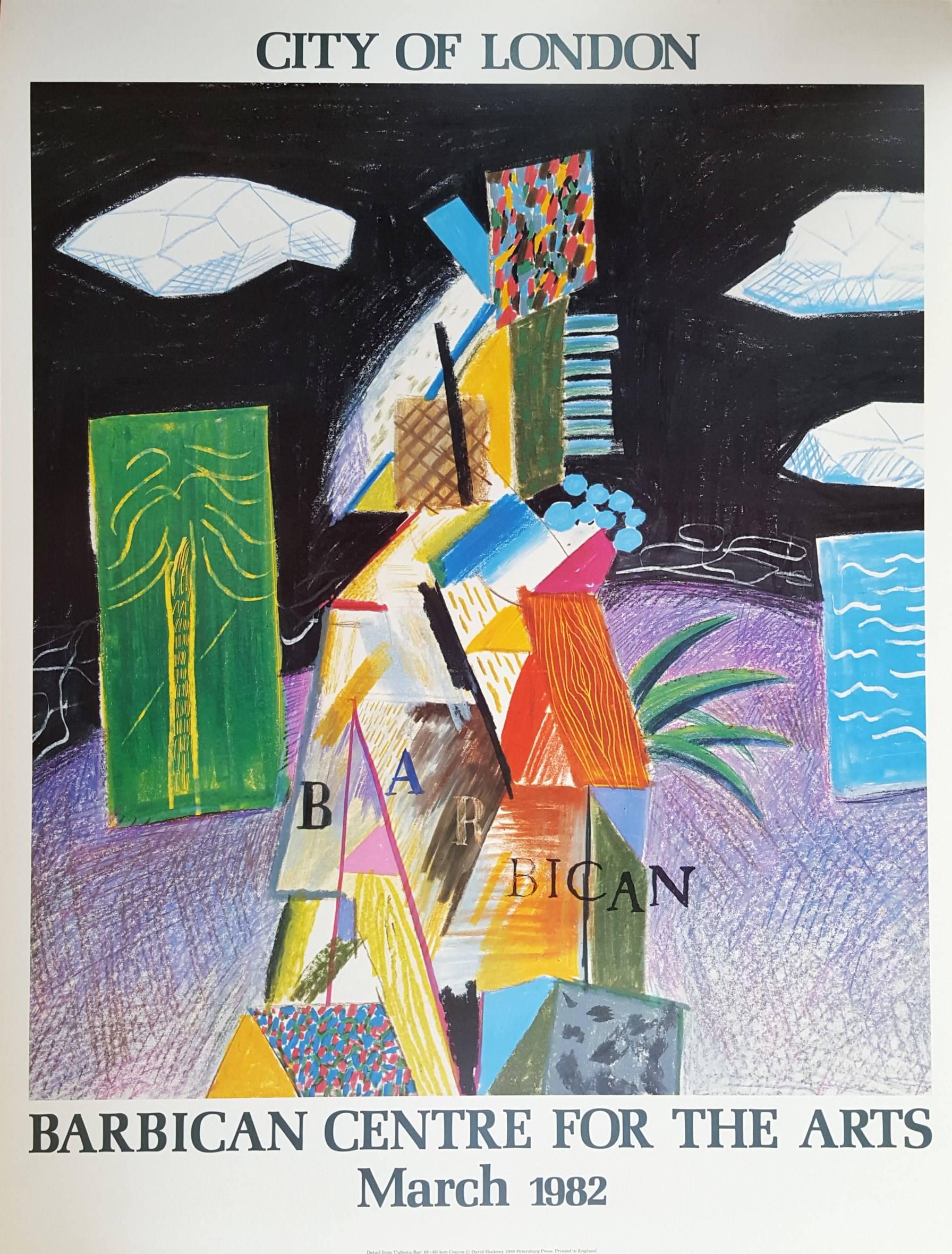 David Hockney Abstract Print - Barbican Centre