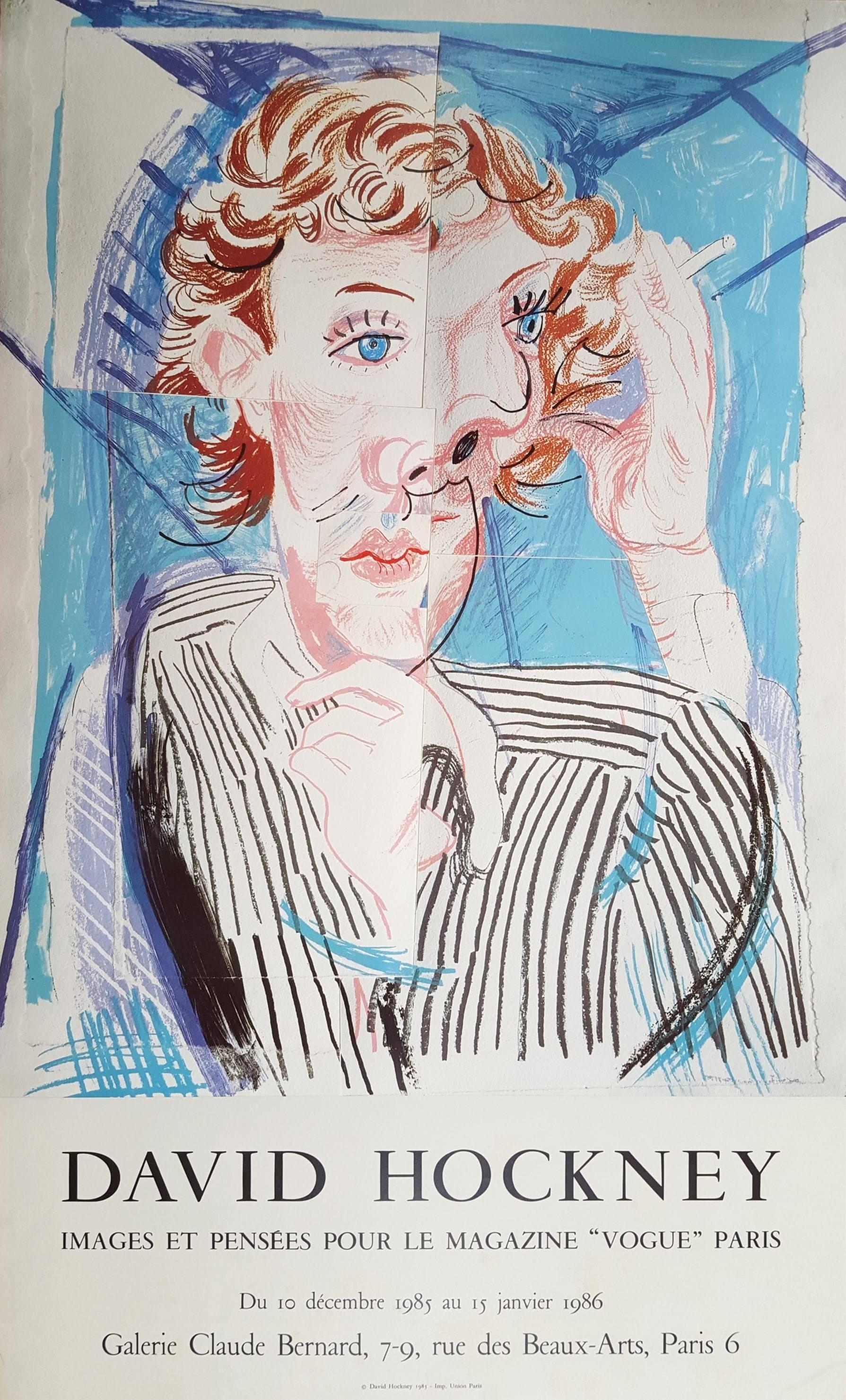 David Hockney Portrait Print - Galerie Claude Bernard