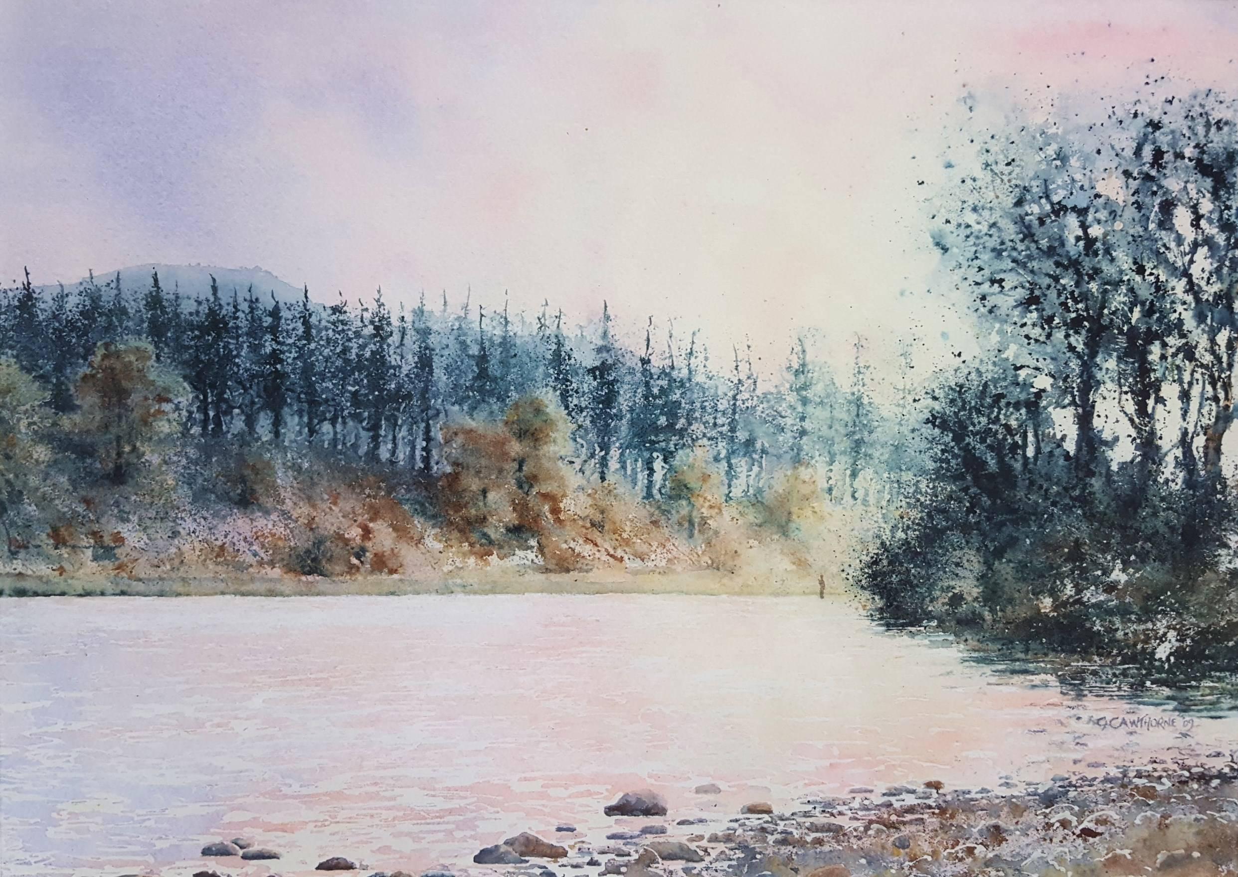 Gillie Cawthorne Landscape Art - River Dee Scotland