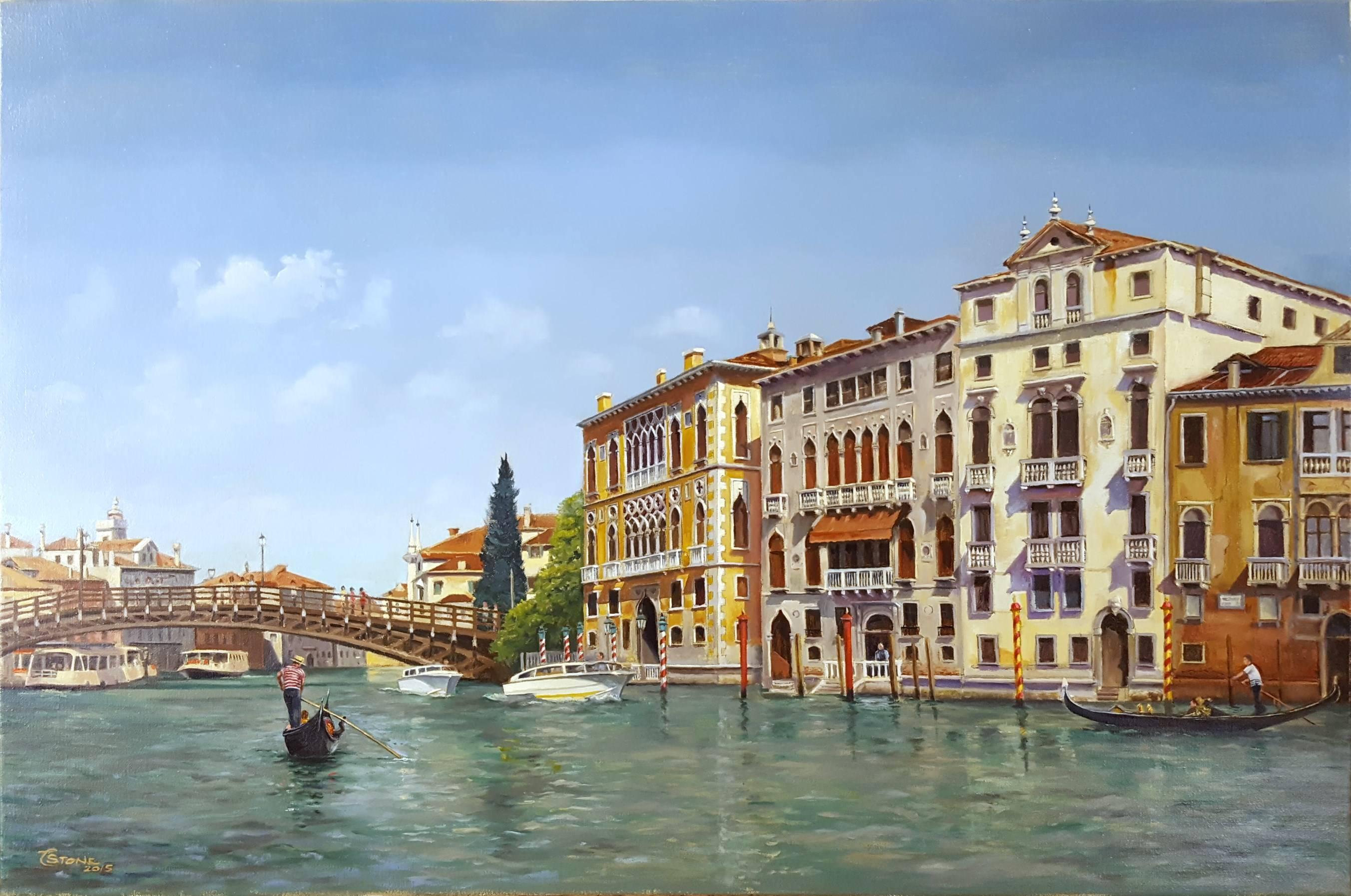 Christopher Stone Landscape Painting - Ponte dell'Accademia - Venice