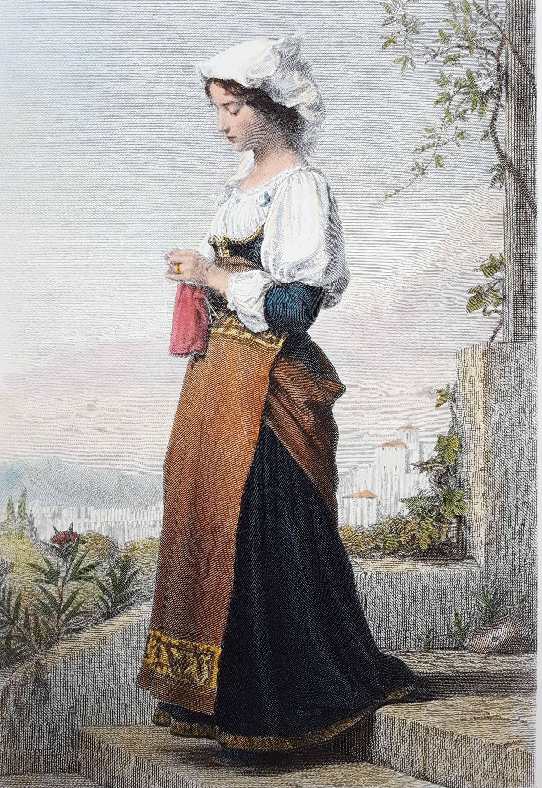 Charles Jalabert Figurative Print - Villanella