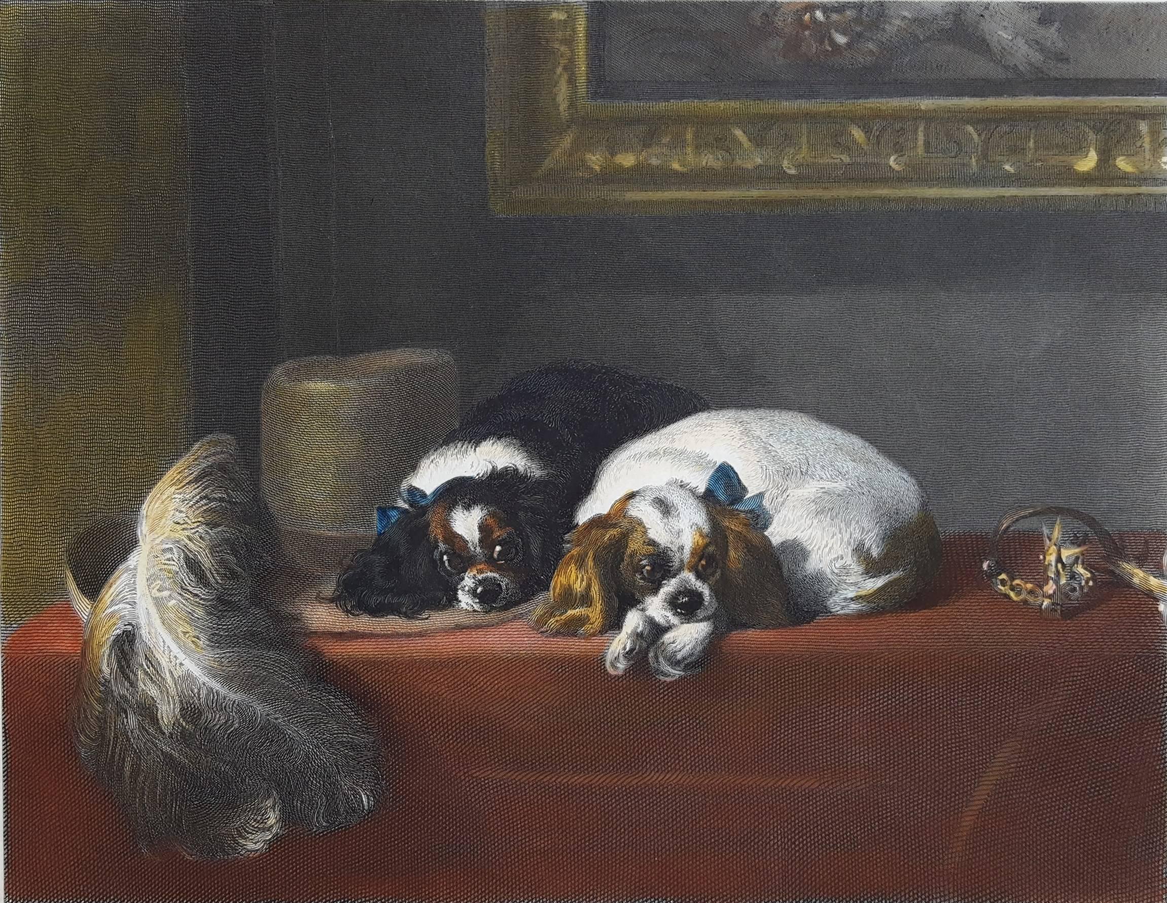 Sir Edwin Henry Landseer Animal Print - The Cavalier's Pets