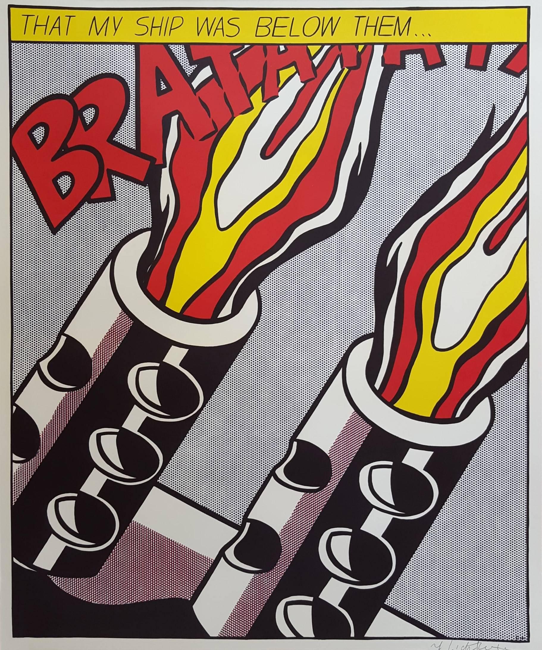 Roy Lichtenstein Landscape Print - As I Opened Fire