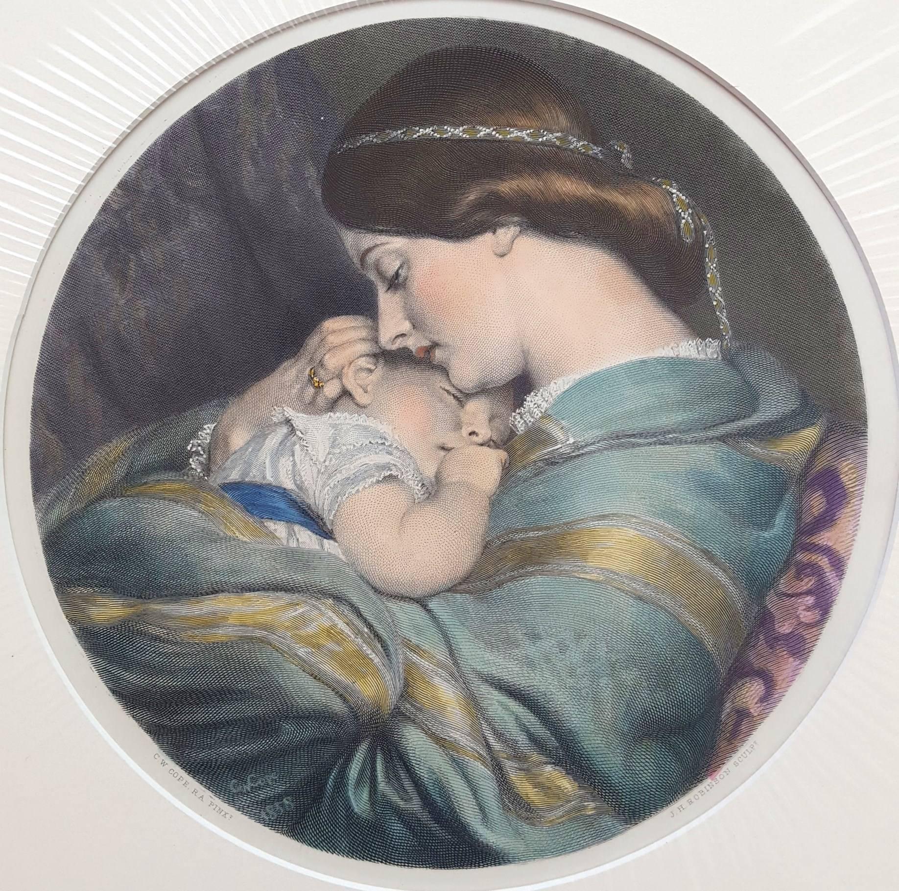 Charles West Cope Figurative Print - The Young Mother