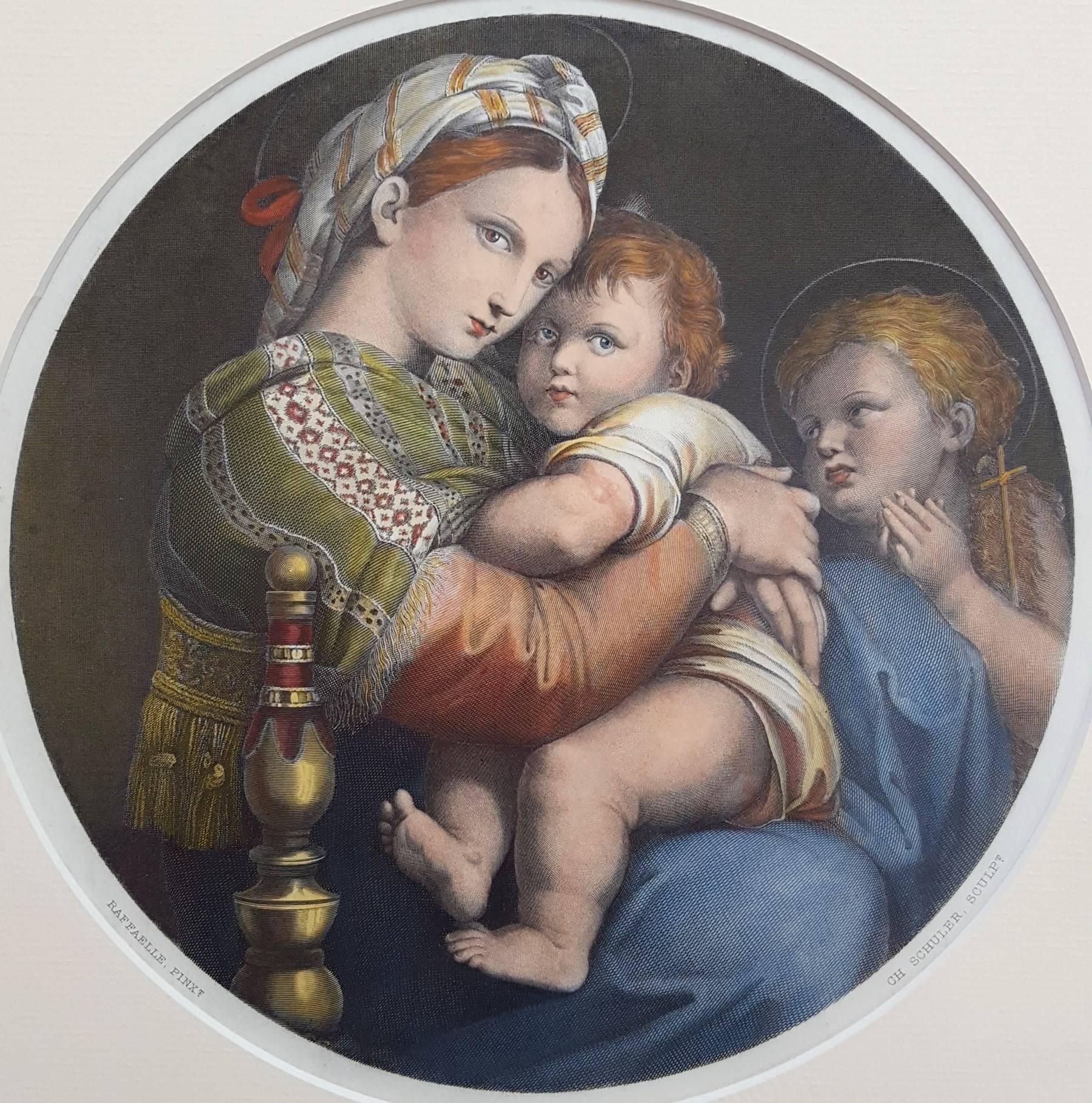 Raphael Portrait Print - The Madonna della Sedia