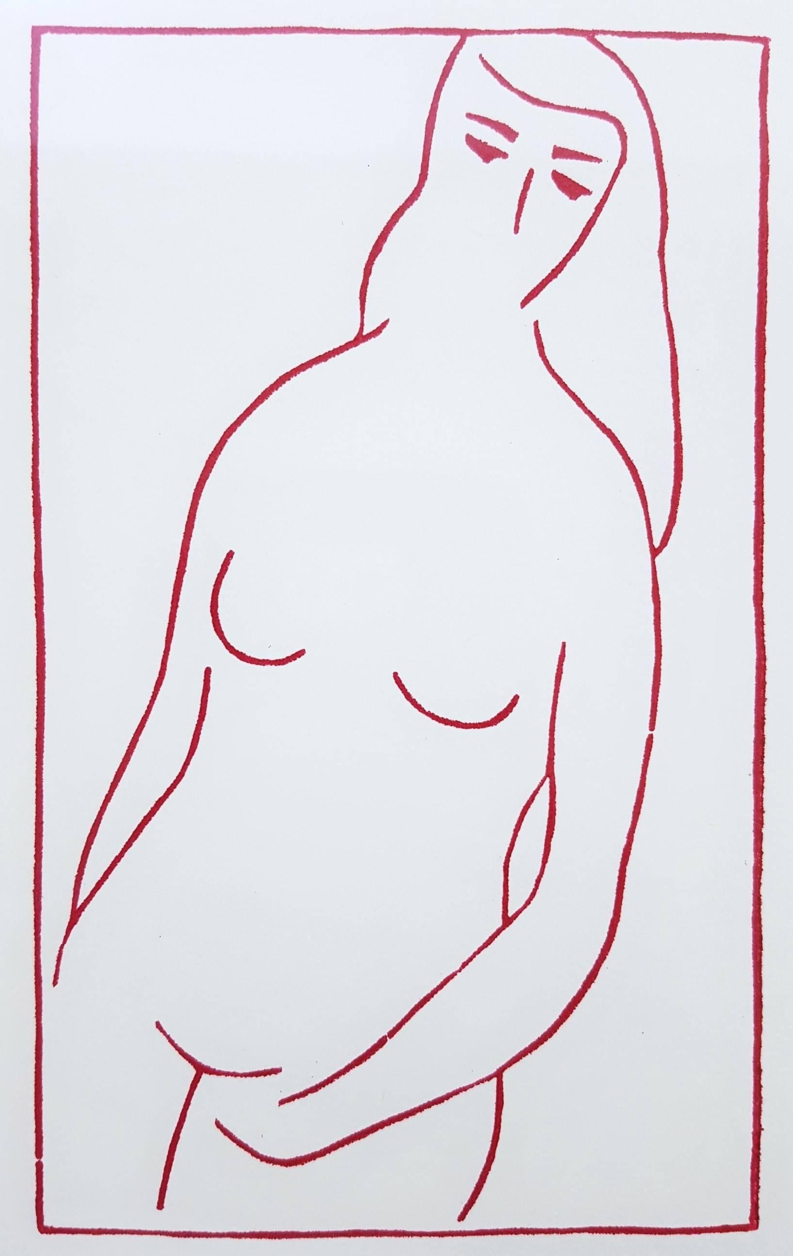Vincent Torre Nude Print - "Matisse Nude II"