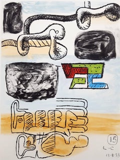 Unité, Planche 15 (Set of 2) /// Surrealism Modern Art Le Corbusier Abstract