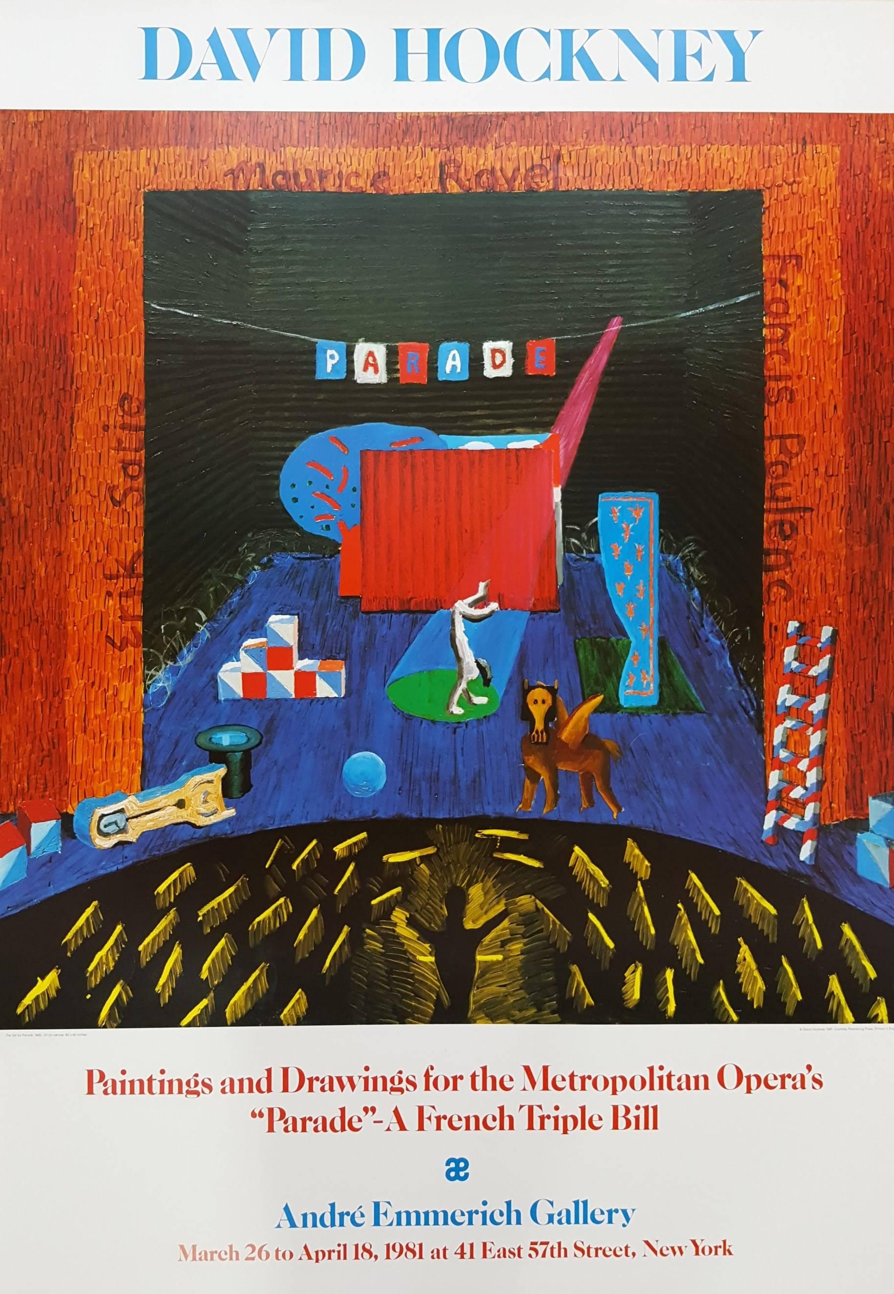 David Hockney Interior Print - Set for Parade
