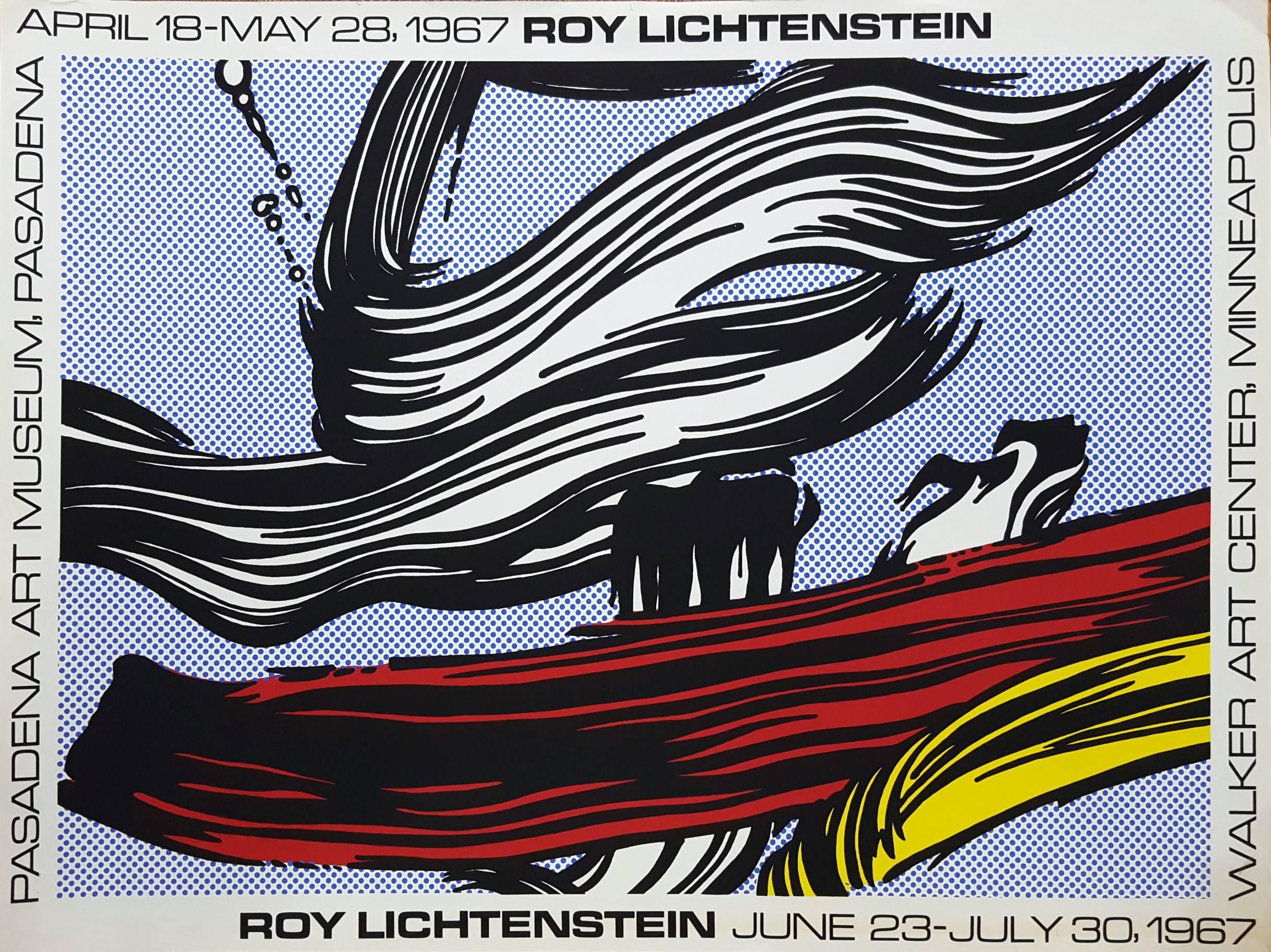 Roy Lichtenstein Abstract Print - Brushstrokes at Pasadena Art Museum