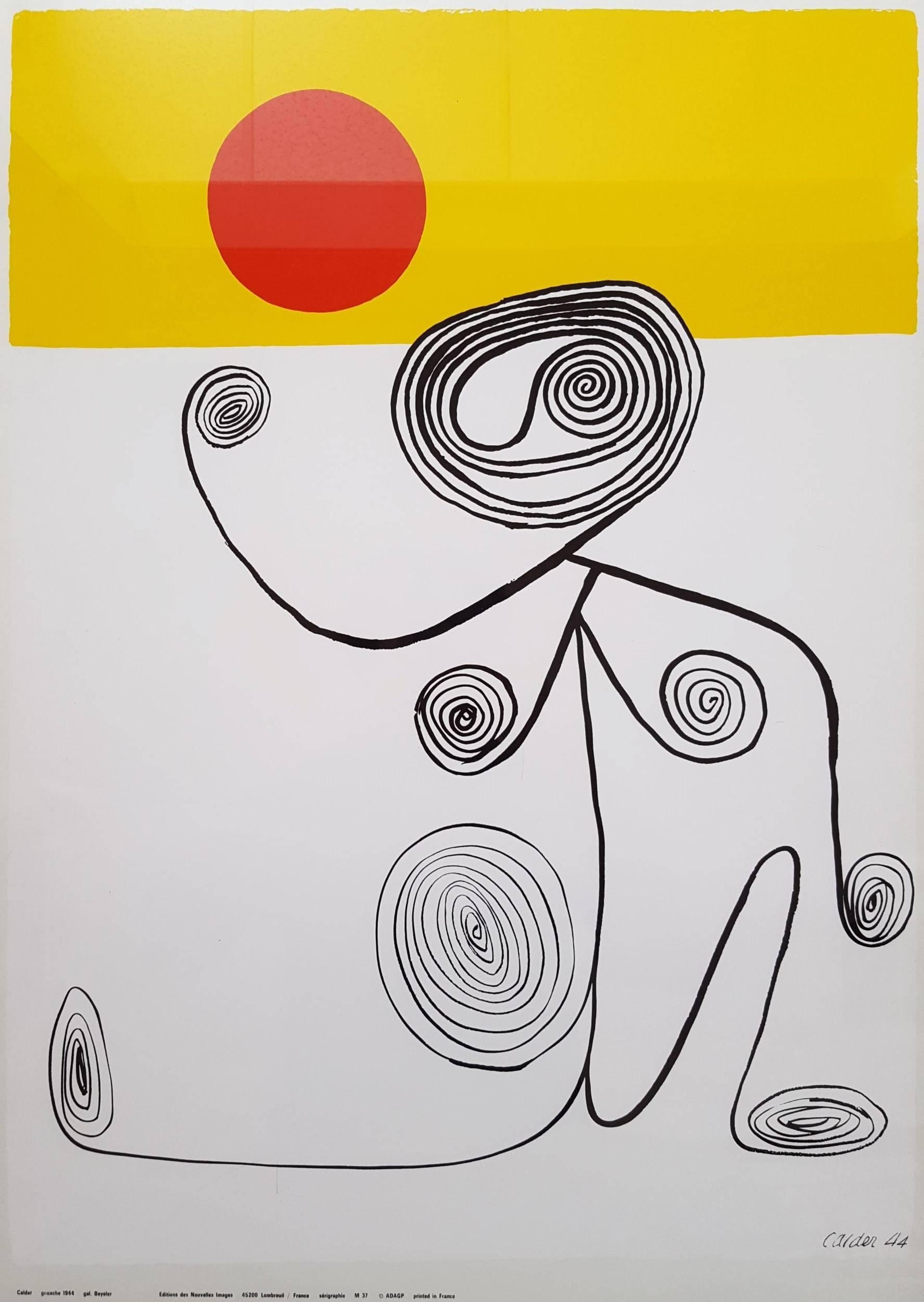 Alexander Calder Figurative Print - Untitled (Wire Figure)