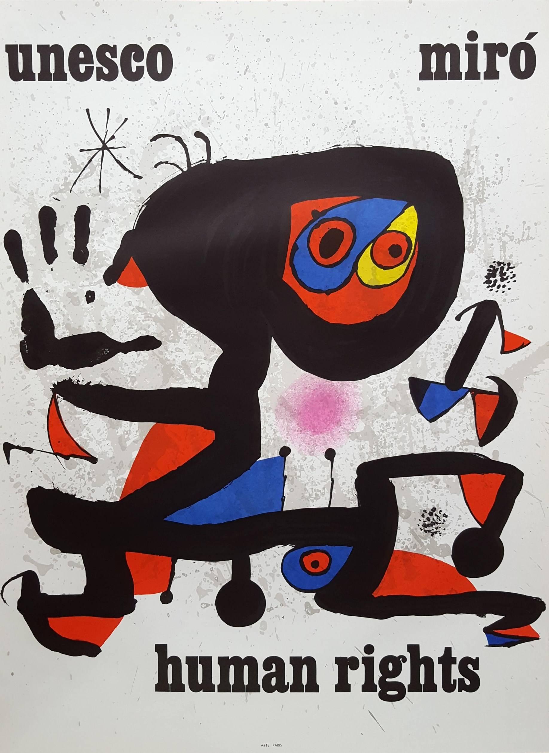 Joan Miró Figurative Print - Unesco, Human Rights