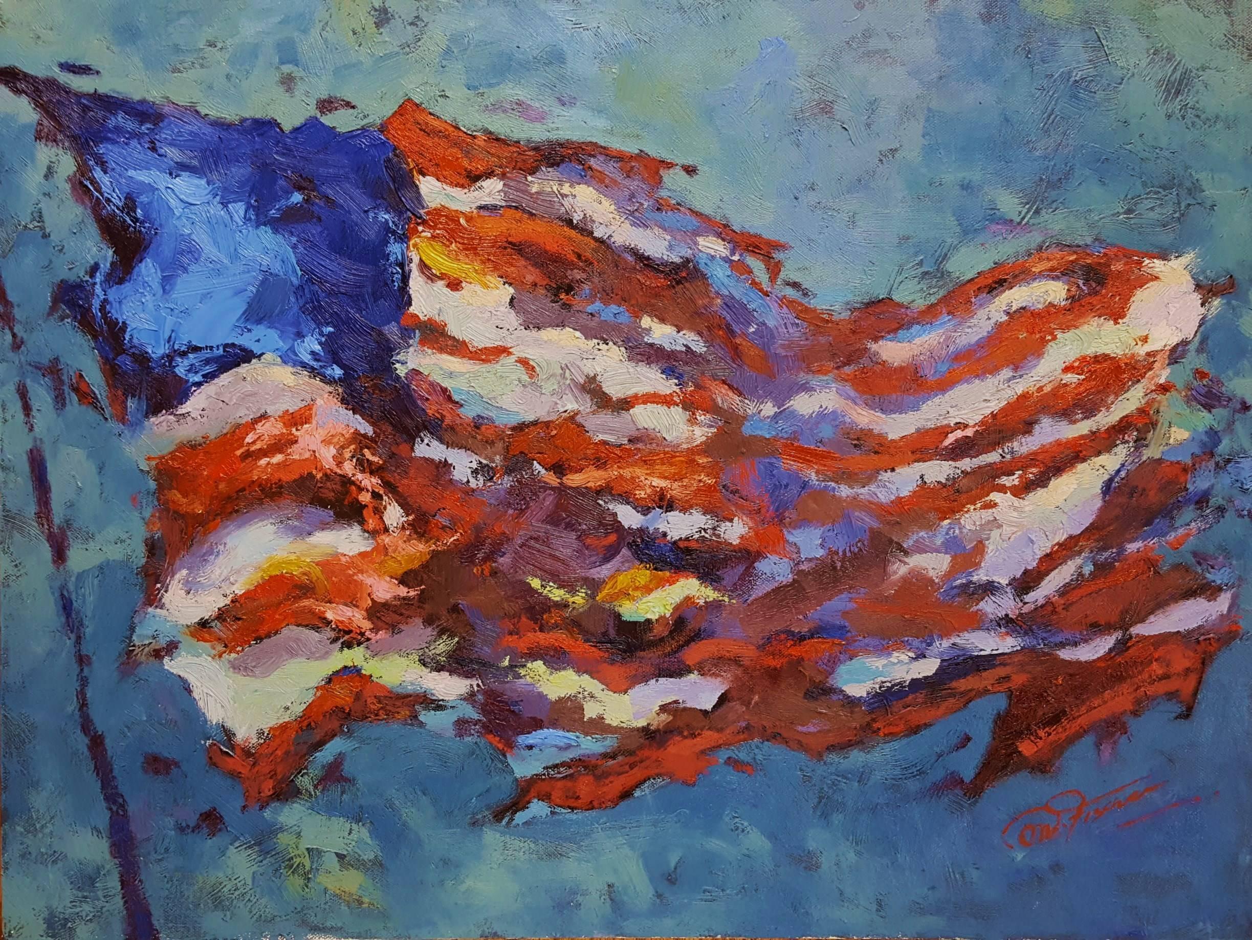 Matthias Fischer Abstract Painting - American Flag