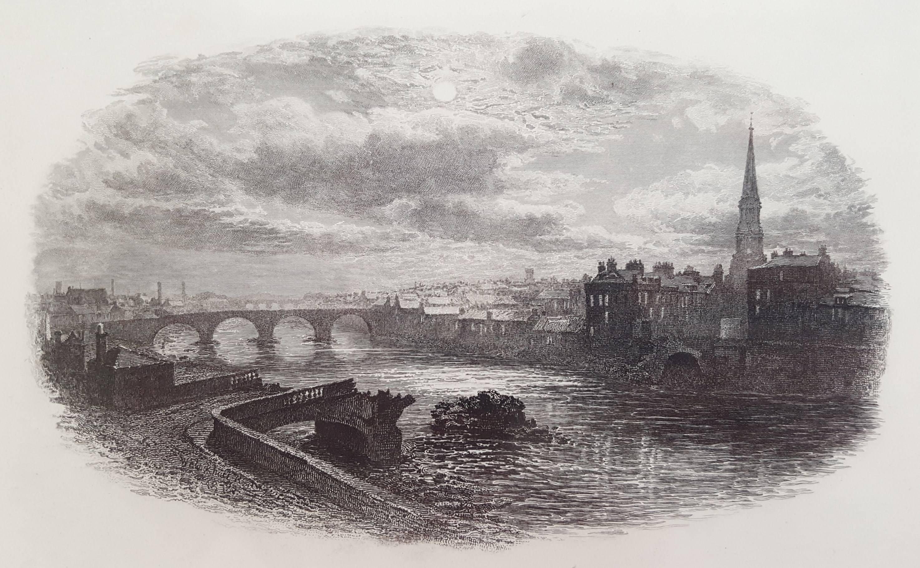 William Ewart Lockhart Landscape Print - The Bridge of Ayr, Scotland