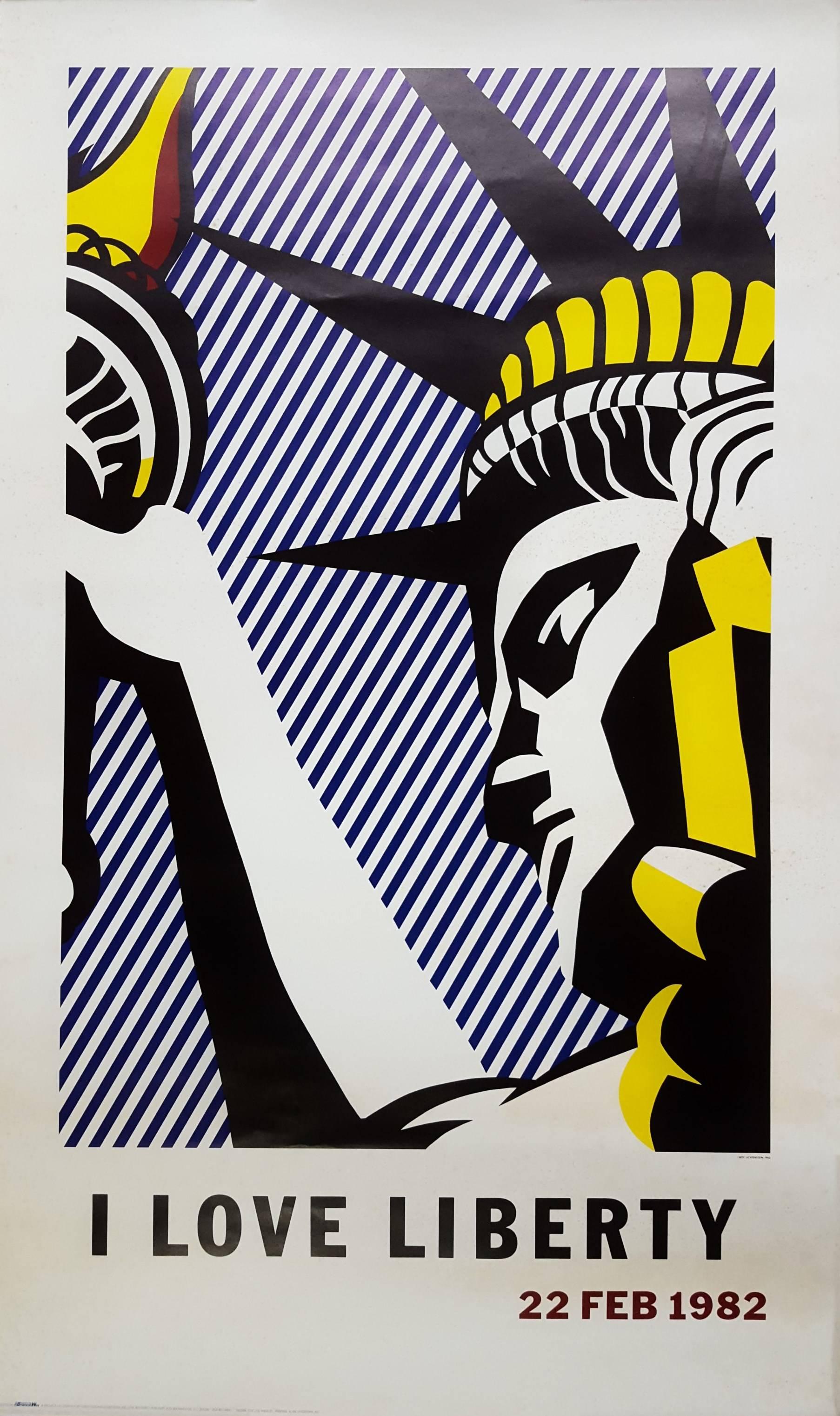 Roy Lichtenstein Figurative Print - I Love Liberty
