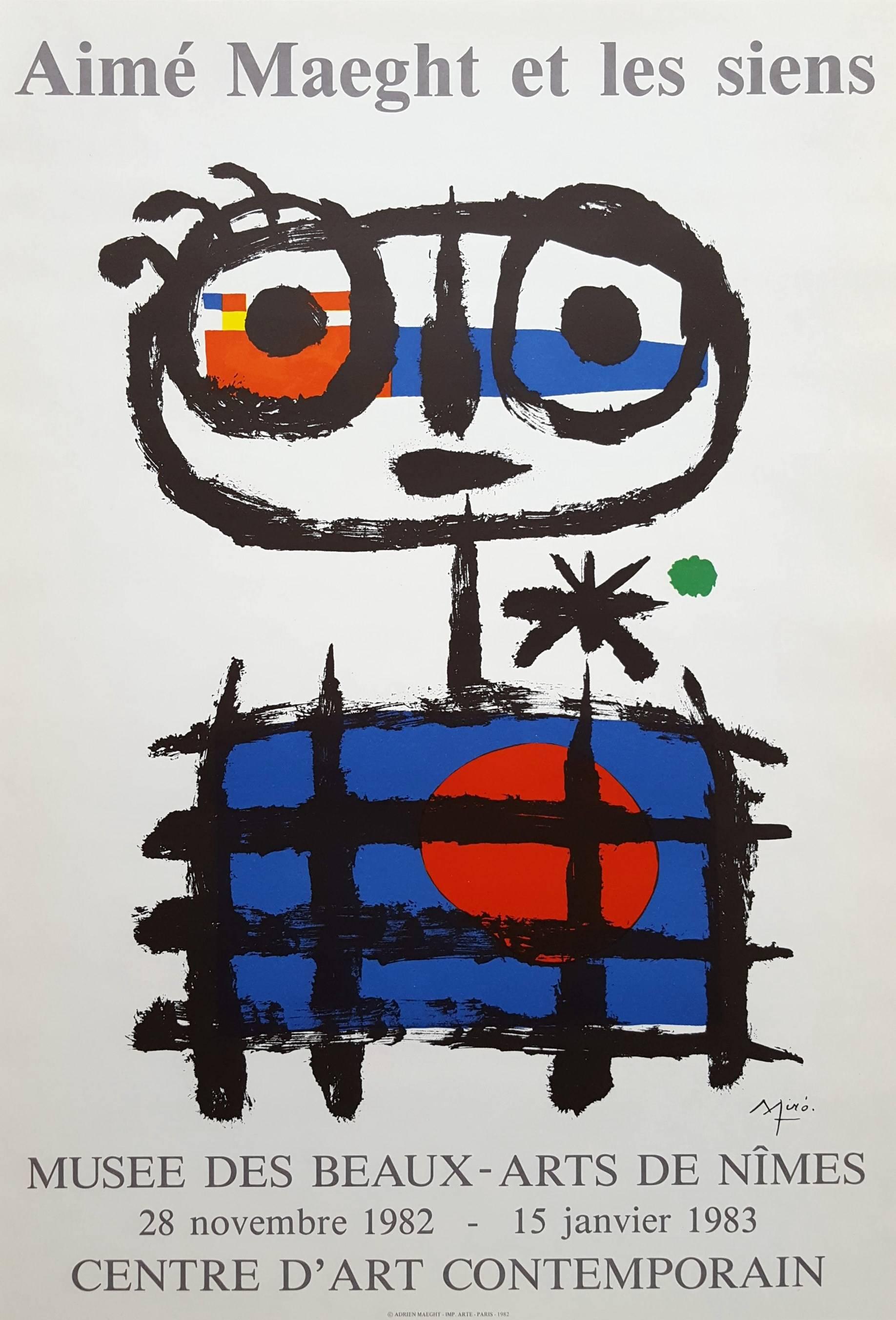 Joan Miró Figurative Print - Aime Maeght et les Siens (Sun Eater)