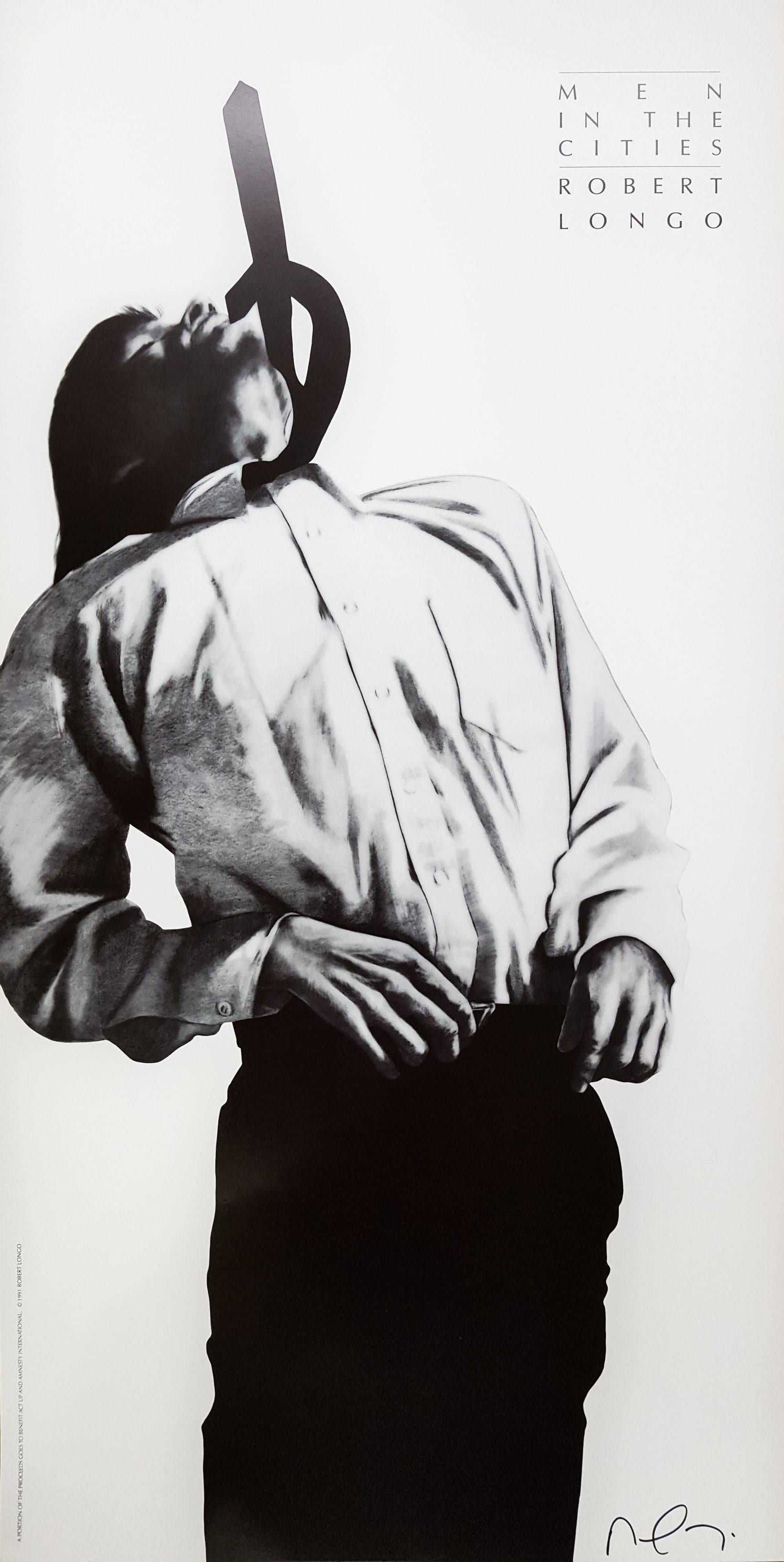 Robert Longo Figurative Print - Men in the Cities: Eric