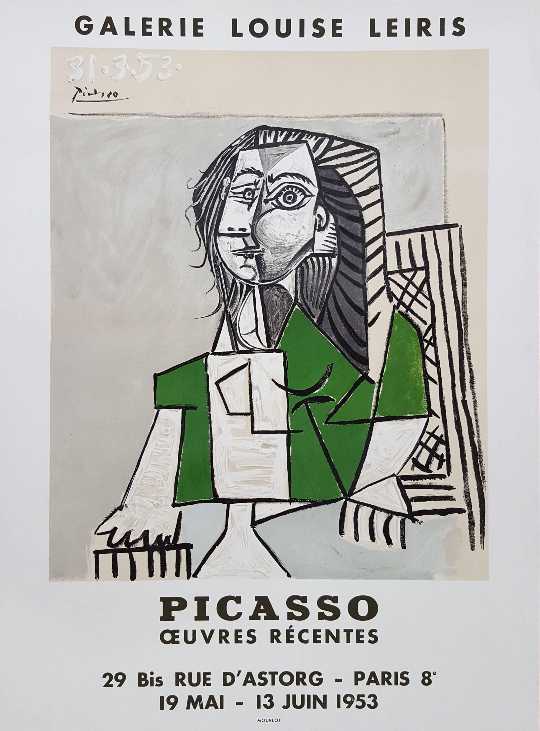 (after) Pablo Picasso Portrait Print - Oeuvres Recentes, Galerie Louise Leiris