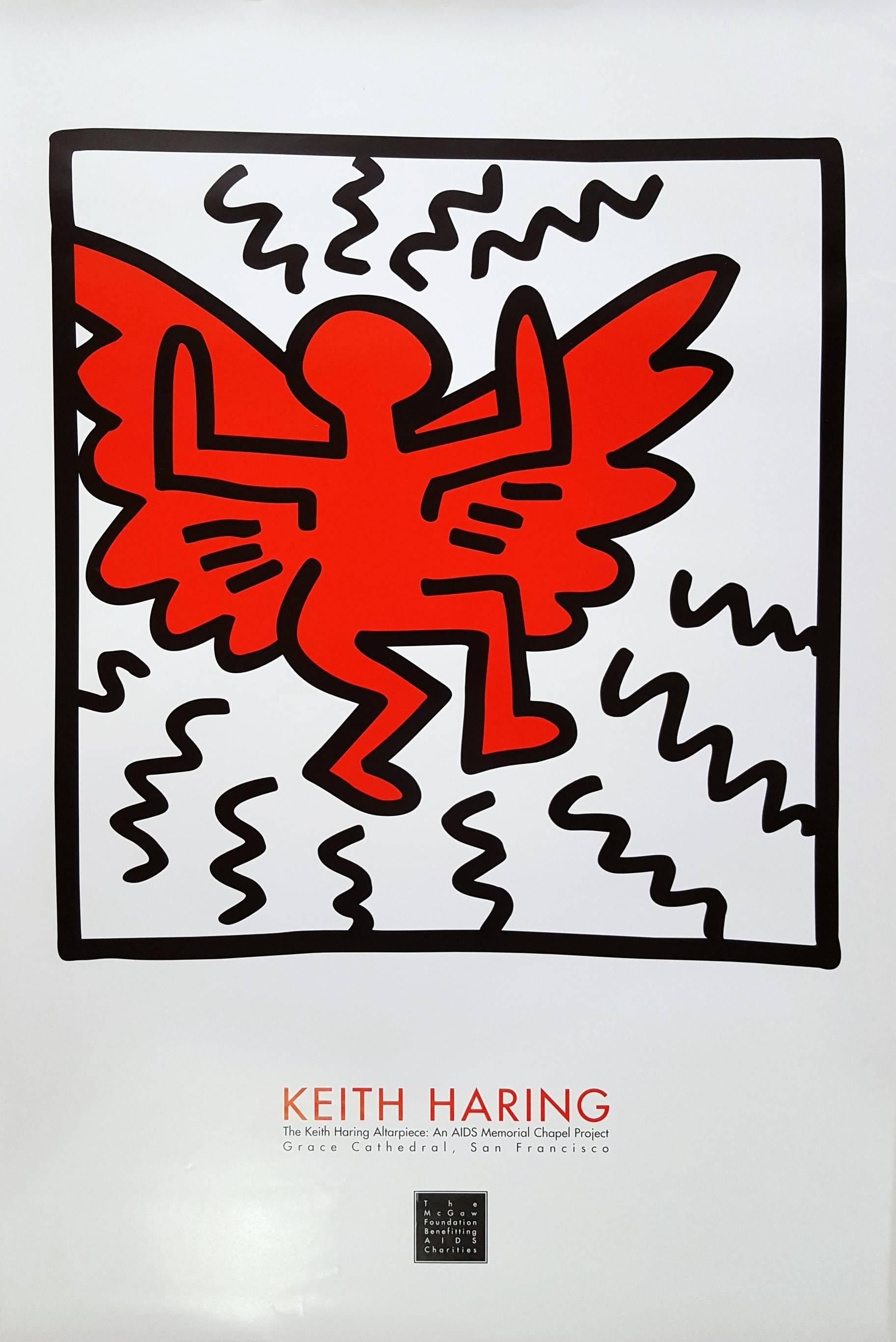 (after) Keith Haring Figurative Print - The Keith Haring Altarpiece: An AIDS Memorial Chapel Project