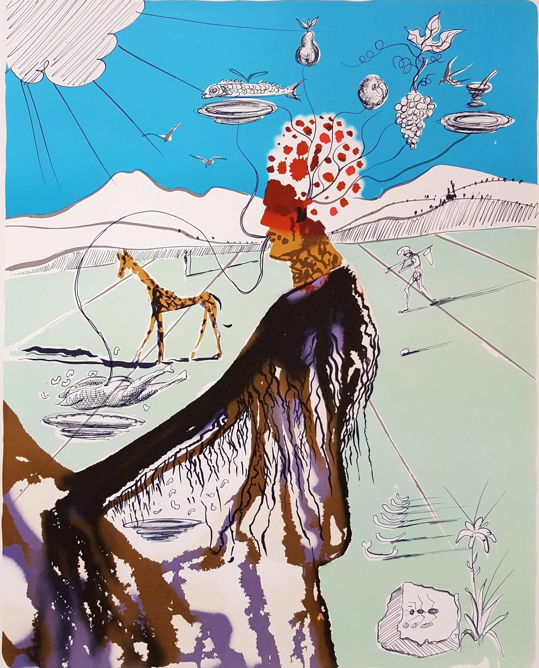 Salvador Dalí Portrait Print - The Earth Goddess (The Chef)