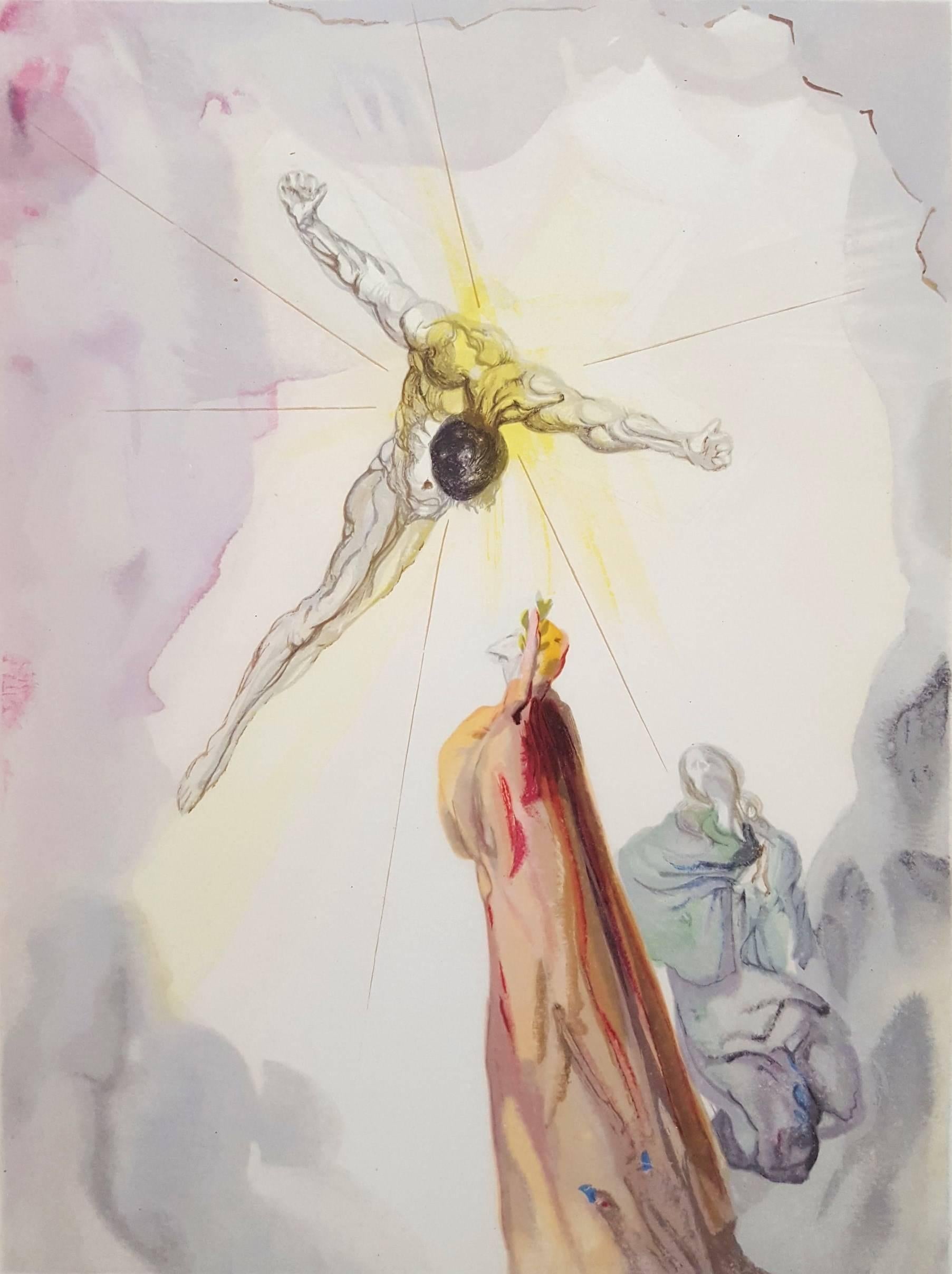 Salvador Dalí Figurative Print - The Apparition of Christ (Heaven Canto 13) (A.F.195.13)